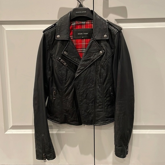 Black Rivet Jackets & Coats Wilson Leather Black Rivet Leather